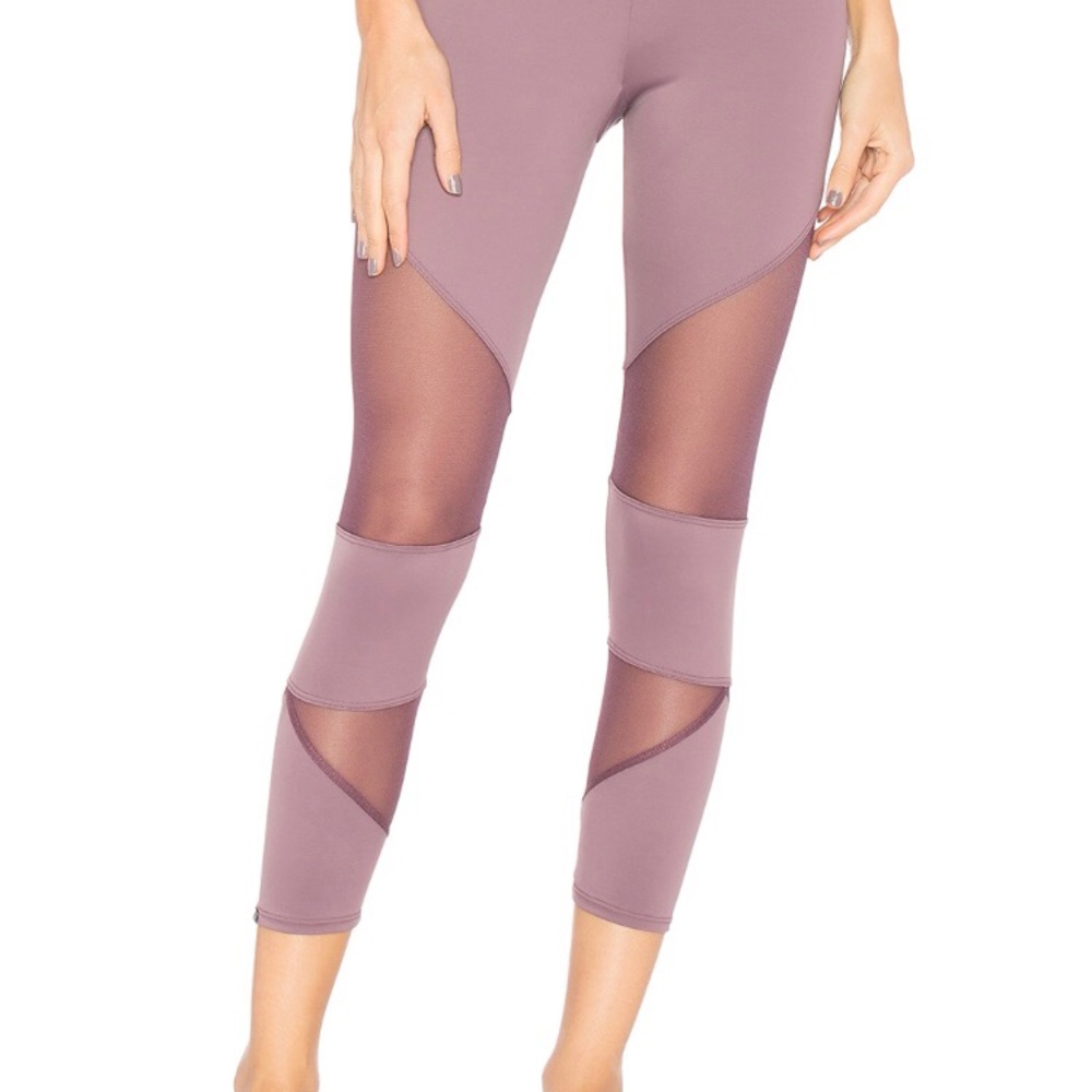 Onzie Mesh Cutout Leggings in Purple Haze